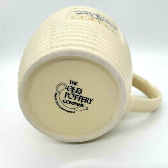 The Old Pottery Company "everything gets better with Coffee" Ribbed Coffee Mug - Picture 12 of 12